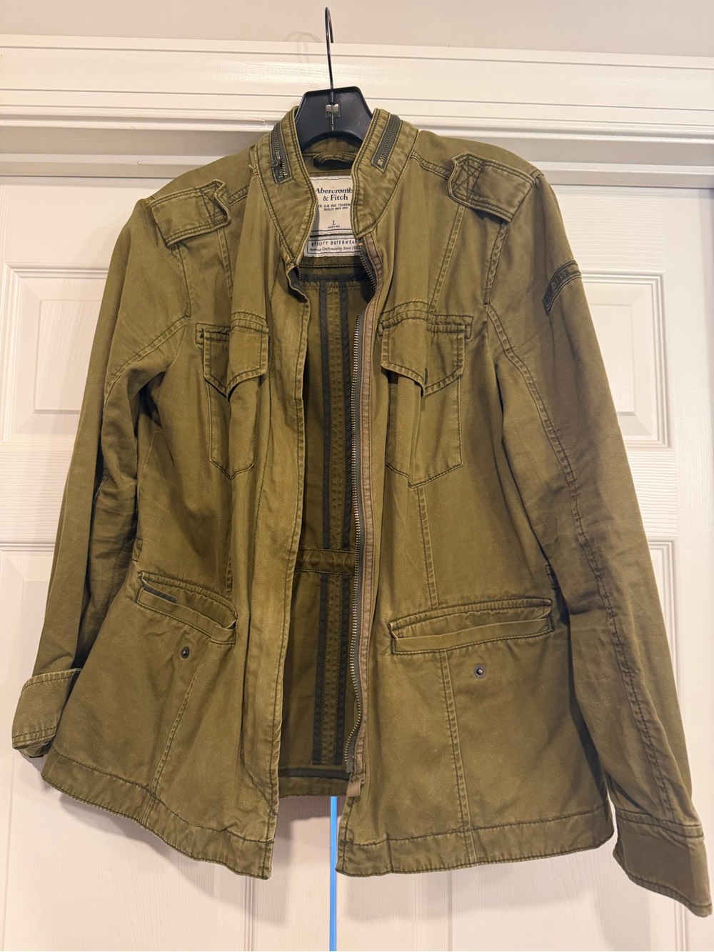 Abercrombie & Fitch Olive Green Utility Field Jacket